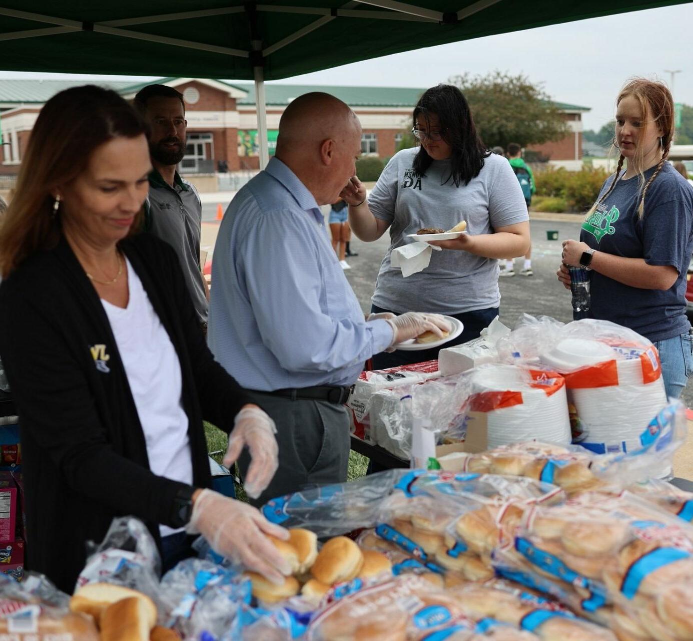 JWCC Staff providing food